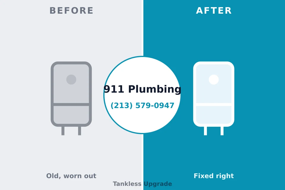 Before and after: plumbing repair Cannon Beach, OR